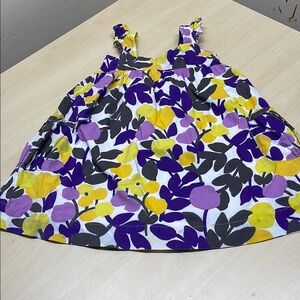 Mini Boden Purple and Yellow Sleeveless Sundress